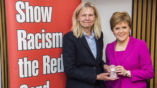 Image: Anna Signeul honoured by Show Racism the Red Card [Migrated]