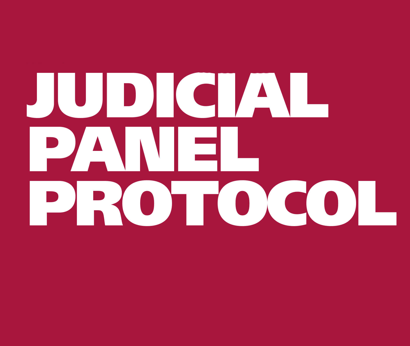 Image: JUDICIAL PANEL PROTOCOL