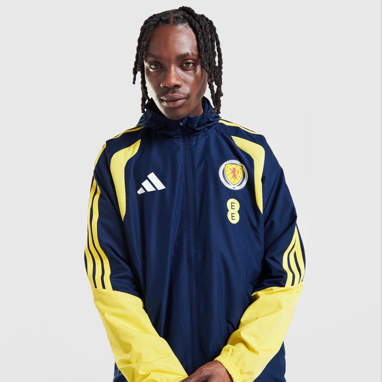 Blue adidas Scotland Tiro 26 All Weather Jacket | JD Sports UK