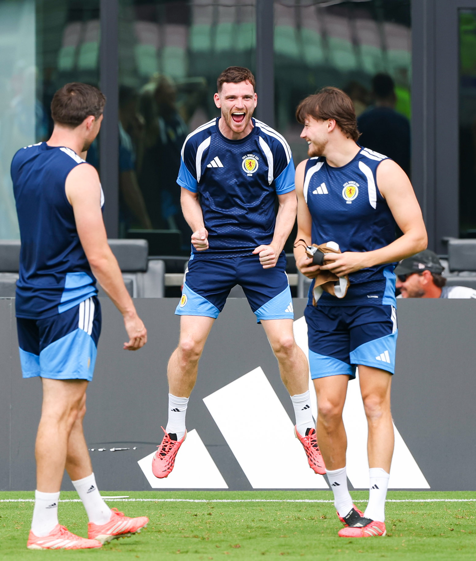 FORT LAUDERDALE, UNITED STATES - JUNE 23: Andy Robertson during a Scotland MD-1 training session at Chase Stadium, on June 23, 2026, in Fort Lauderdale, United States. (Photo by Craig Williamson / SNS Group)