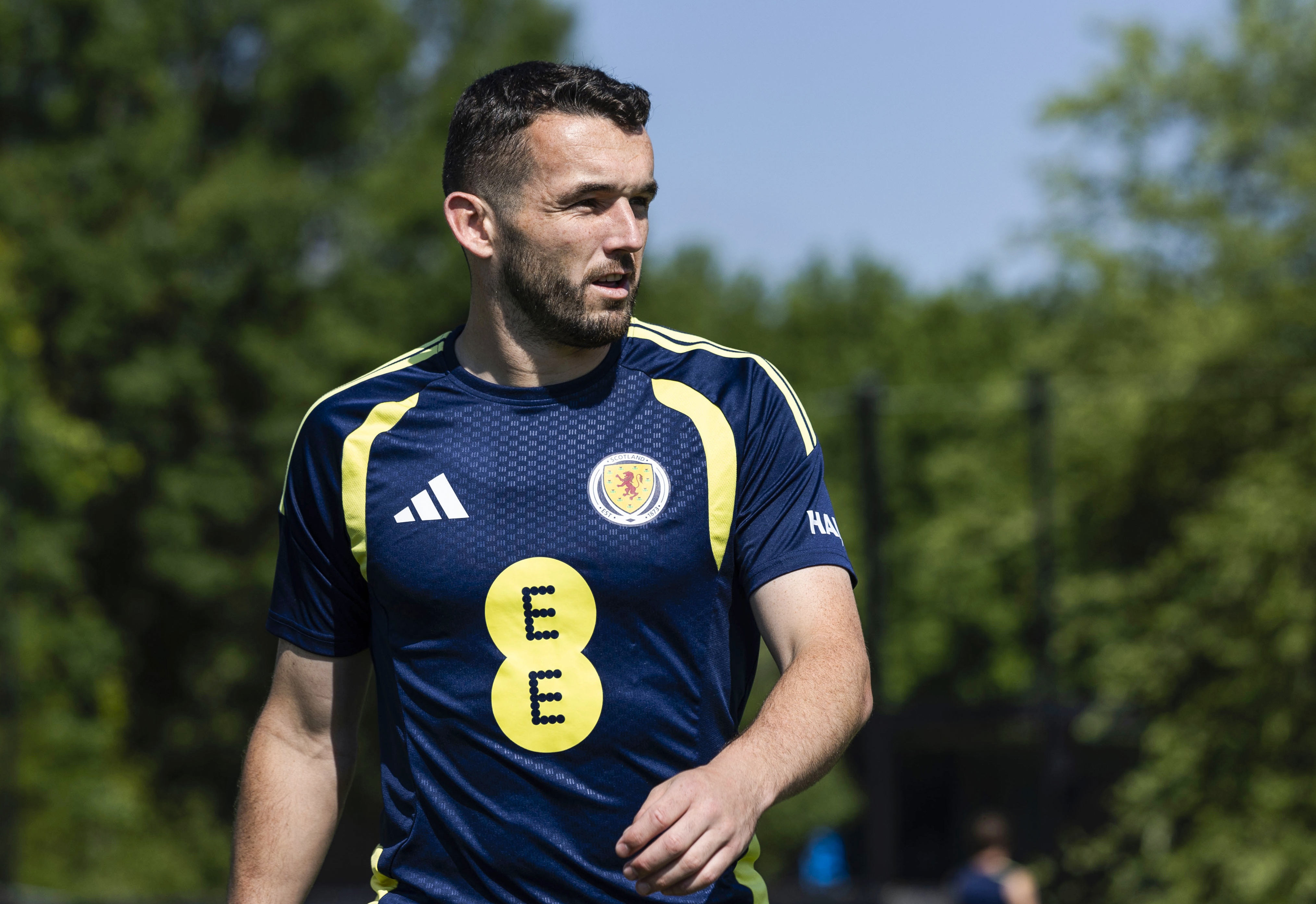 CHARLOTTE, UNITED STATES - JUNE 17: John McGinn during a Scotland training session at Atrium Health Training Ground, on June 17, 2026, in Charlotte, North Carolina, United States. (Photo by Craig Foy / SNS Group)