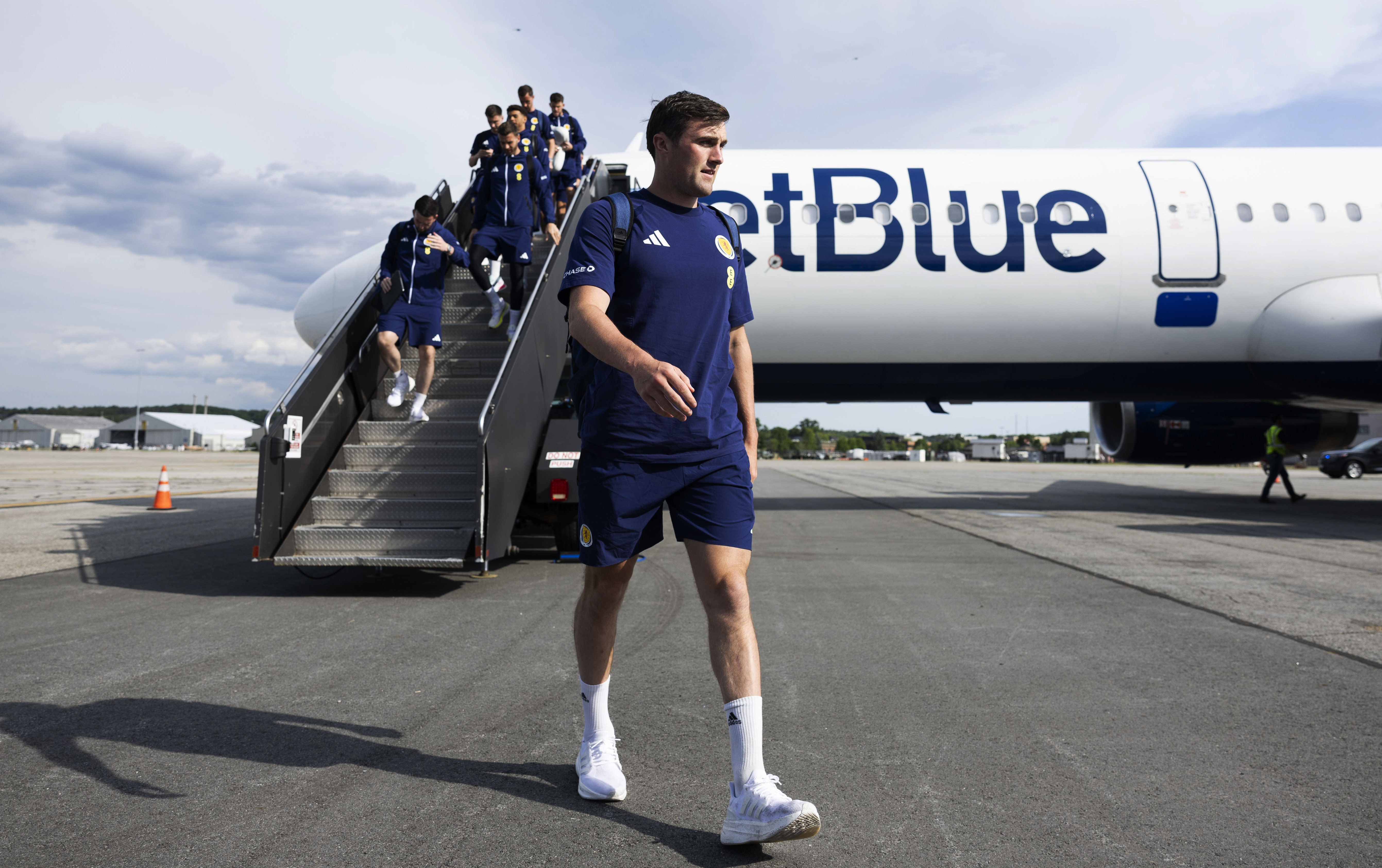 BOSTON, UNITED STATES - JUNE 17: John Souttar is pictured as the Scotland squad arrive in Boston ahead of their FIFA World Cup match against Morocco, on June 17, 2026, in Boston, United States. (Photo by Craig Foy / SNS Group)