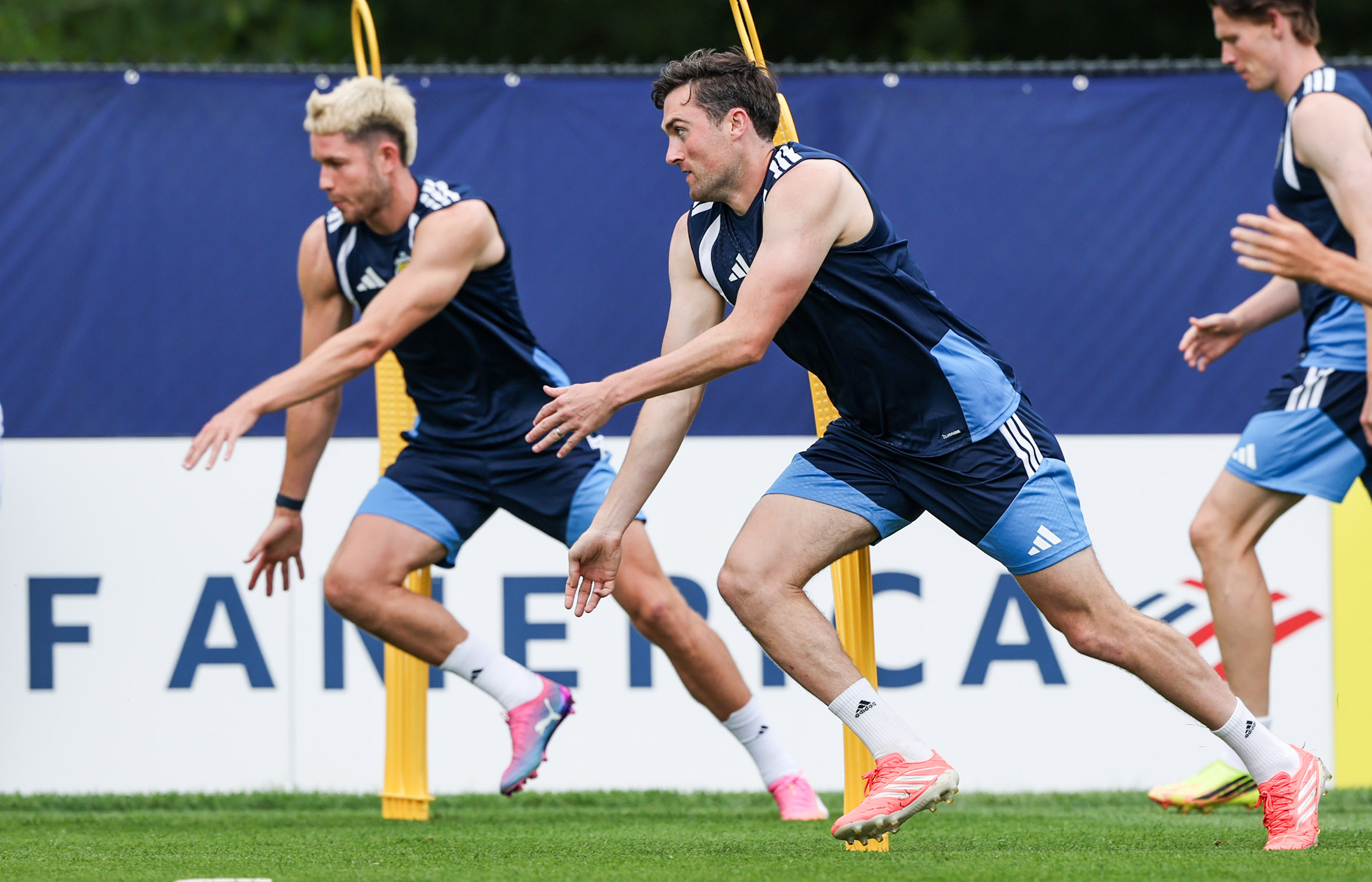FOXBOROUGH, UNITED STATES - JUNE 18: John Souttar during a Scotland MD-1 training session at the Revolution Training Centre, on June 18, 2026, in Foxborough, United States. (Photo by Craig Williamson / SNS Group)