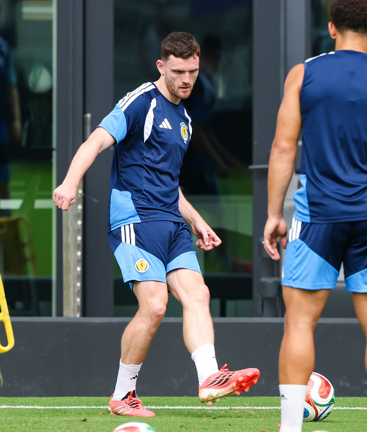 FORT LAUDERDALE, UNITED STATES - JUNE 23: Andy Robertson during a Scotland MD-1 training session at Chase Stadium, on June 23, 2026, in Fort Lauderdale, United States. (Photo by Craig Williamson / SNS Group)