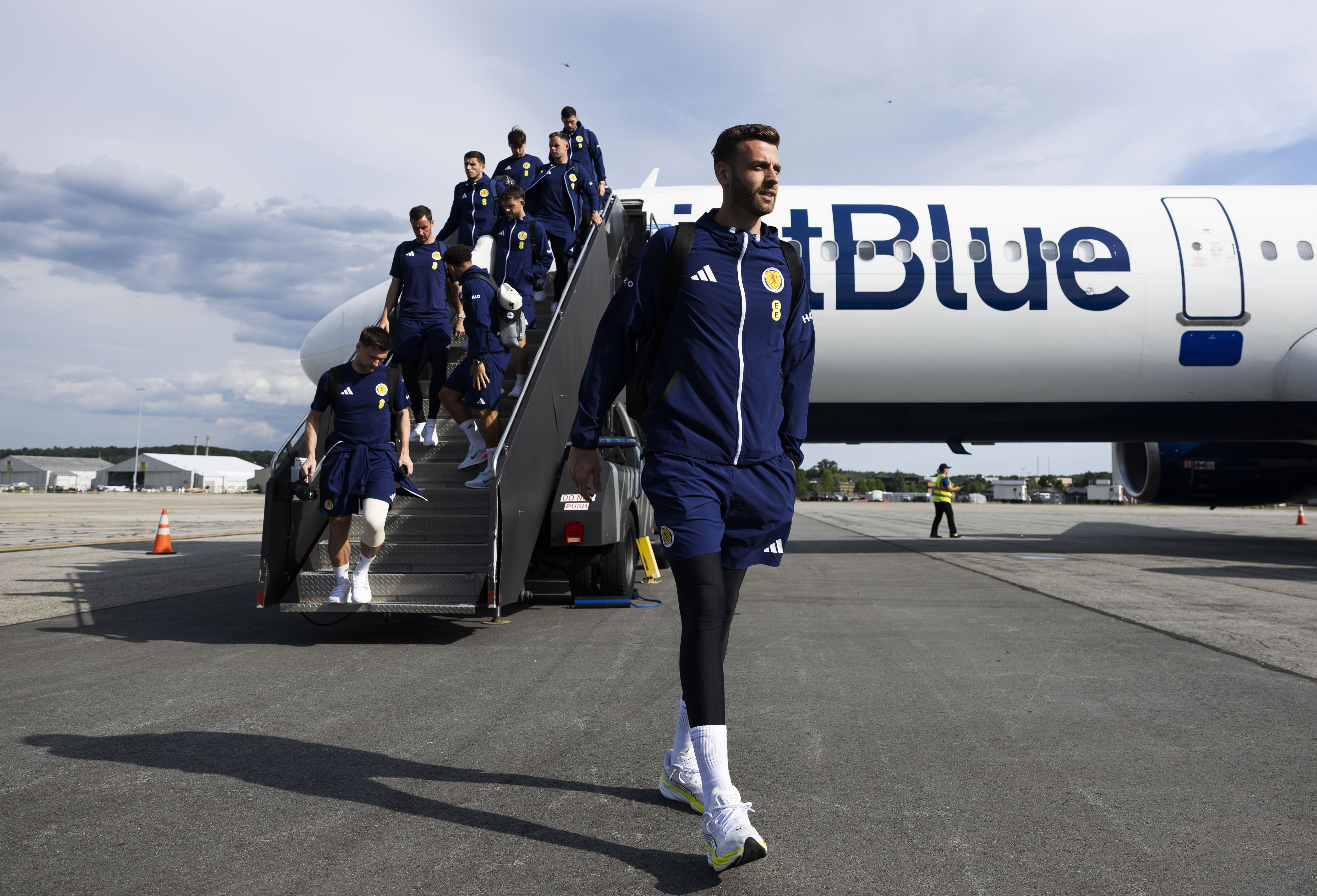 BOSTON, UNITED STATES - JUNE 17: Angus Gunn is pictured as the Scotland squad arrive in Boston ahead of their FIFA World Cup match against Morocco, on June 17, 2026, in Boston, United States. (Photo by Craig Foy / SNS Group)