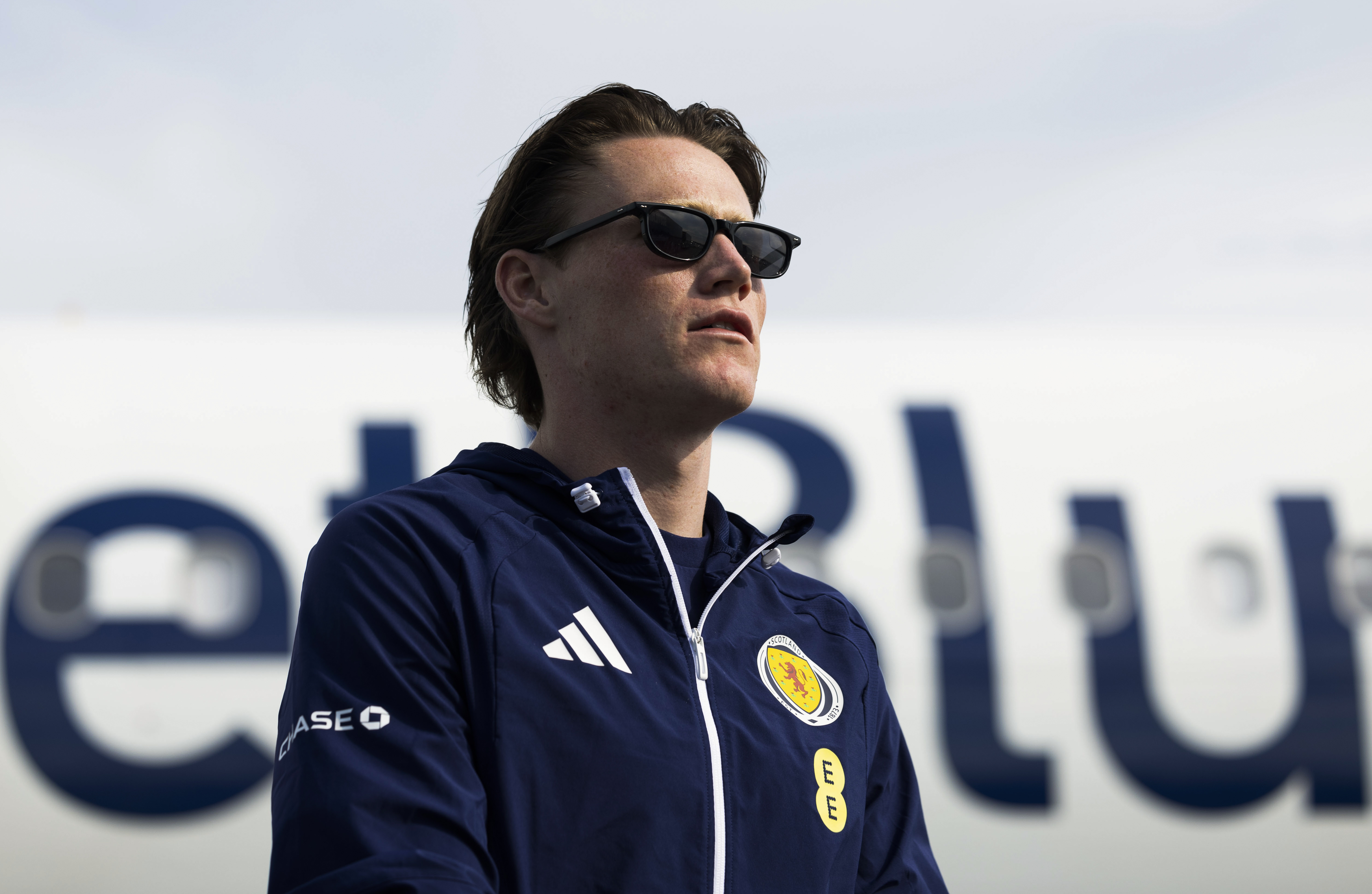 BOSTON, UNITED STATES - JUNE 17: Scott McTominay is pictured as the Scotland squad arrive in Boston ahead of their FIFA World Cup match against Morocco, on June 17, 2026, in Boston, United States. (Photo by Craig Foy / SNS Group)