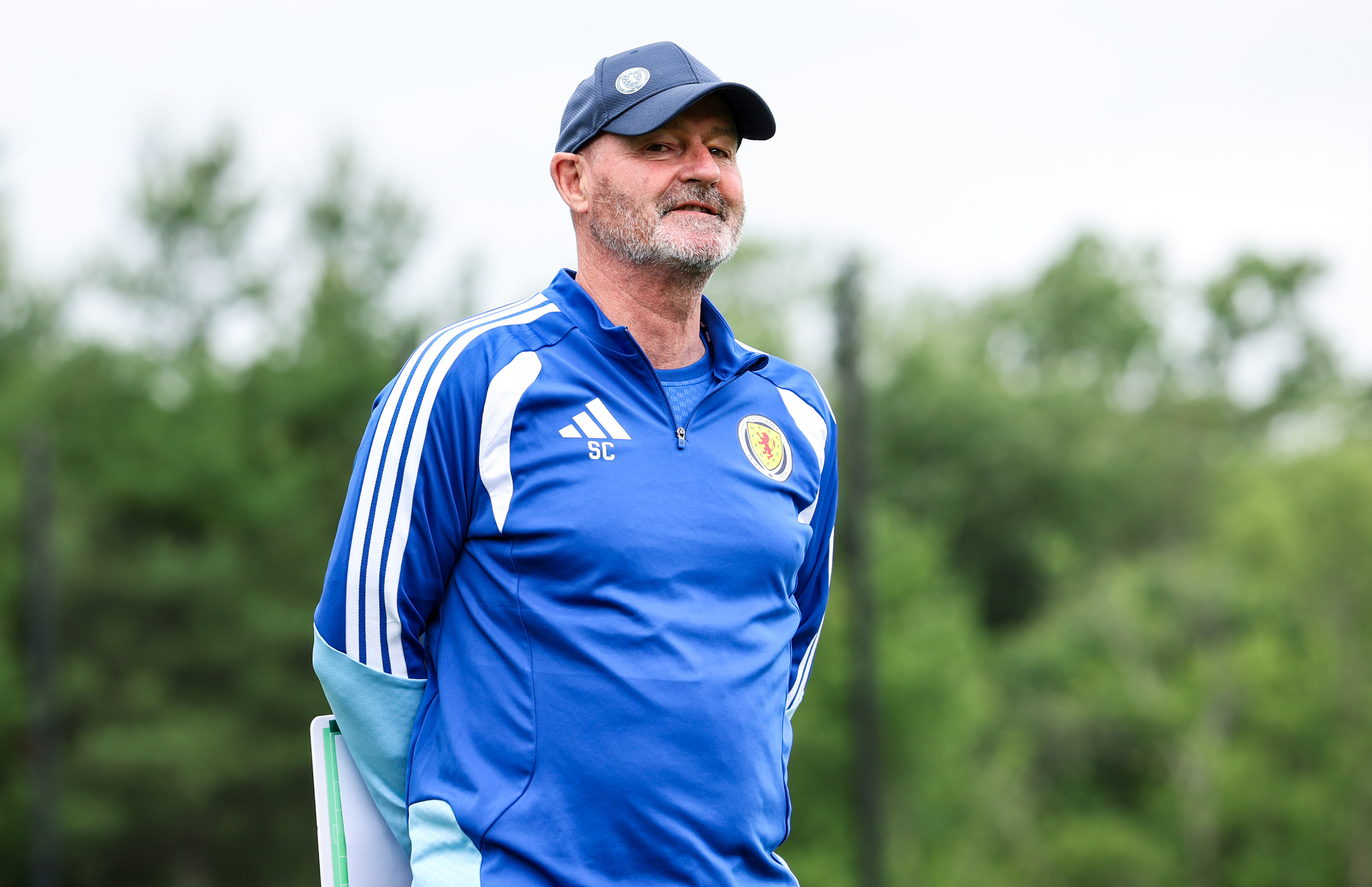 FOXBOROUGH, UNITED STATES - JUNE 18: Head coach Steve Clarke during a Scotland MD-1 training session at the Revolution Training Centre, on June 18, 2026, in Foxborough, United States. (Photo by Craig Williamson / SNS Group)