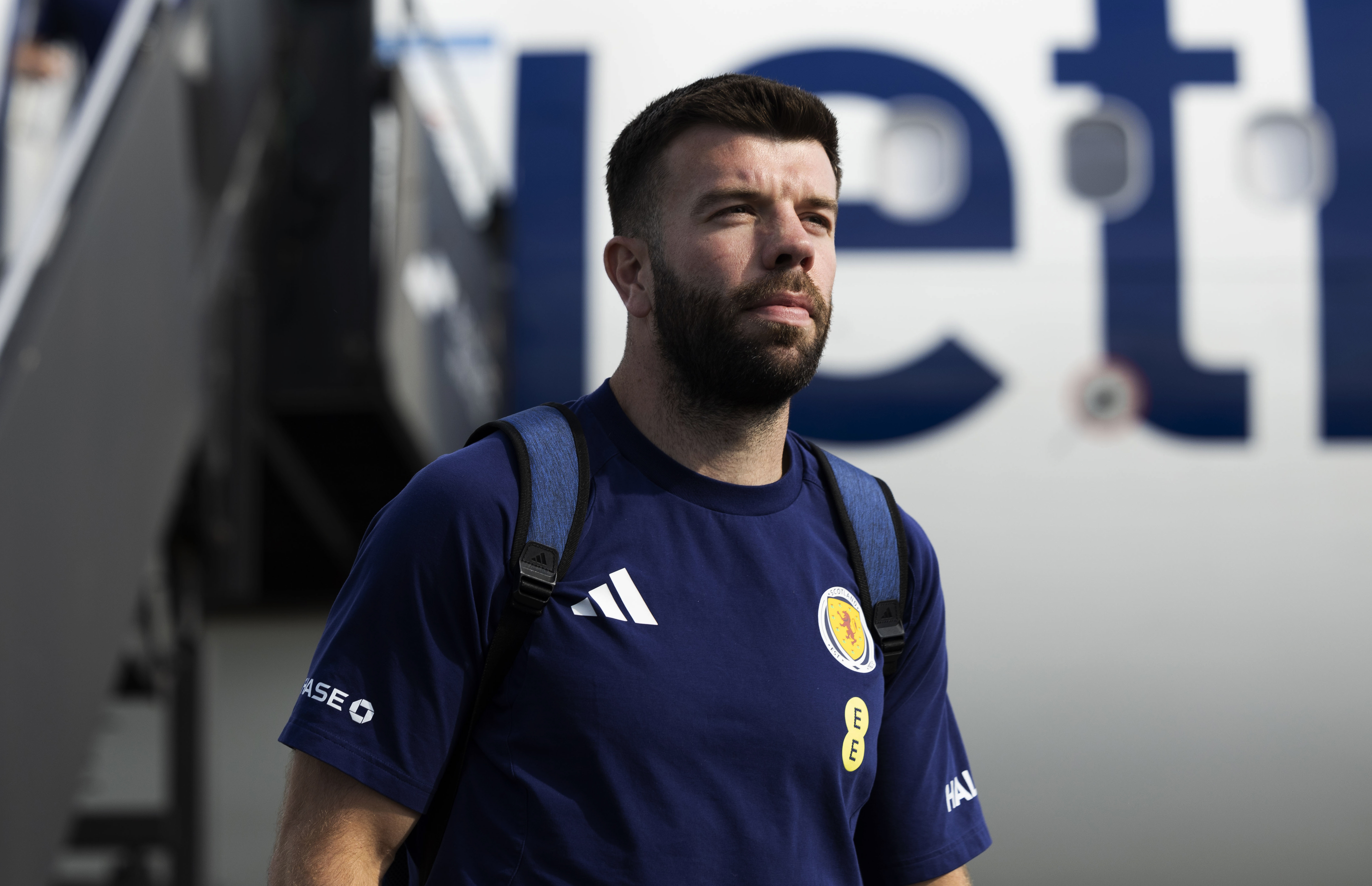 BOSTON, UNITED STATES - JUNE 17: Grant Hanley is pictured as the Scotland squad arrive in Boston ahead of their FIFA World Cup match against Morocco, on June 17, 2026, in Boston, United States. (Photo by Craig Foy / SNS Group)
