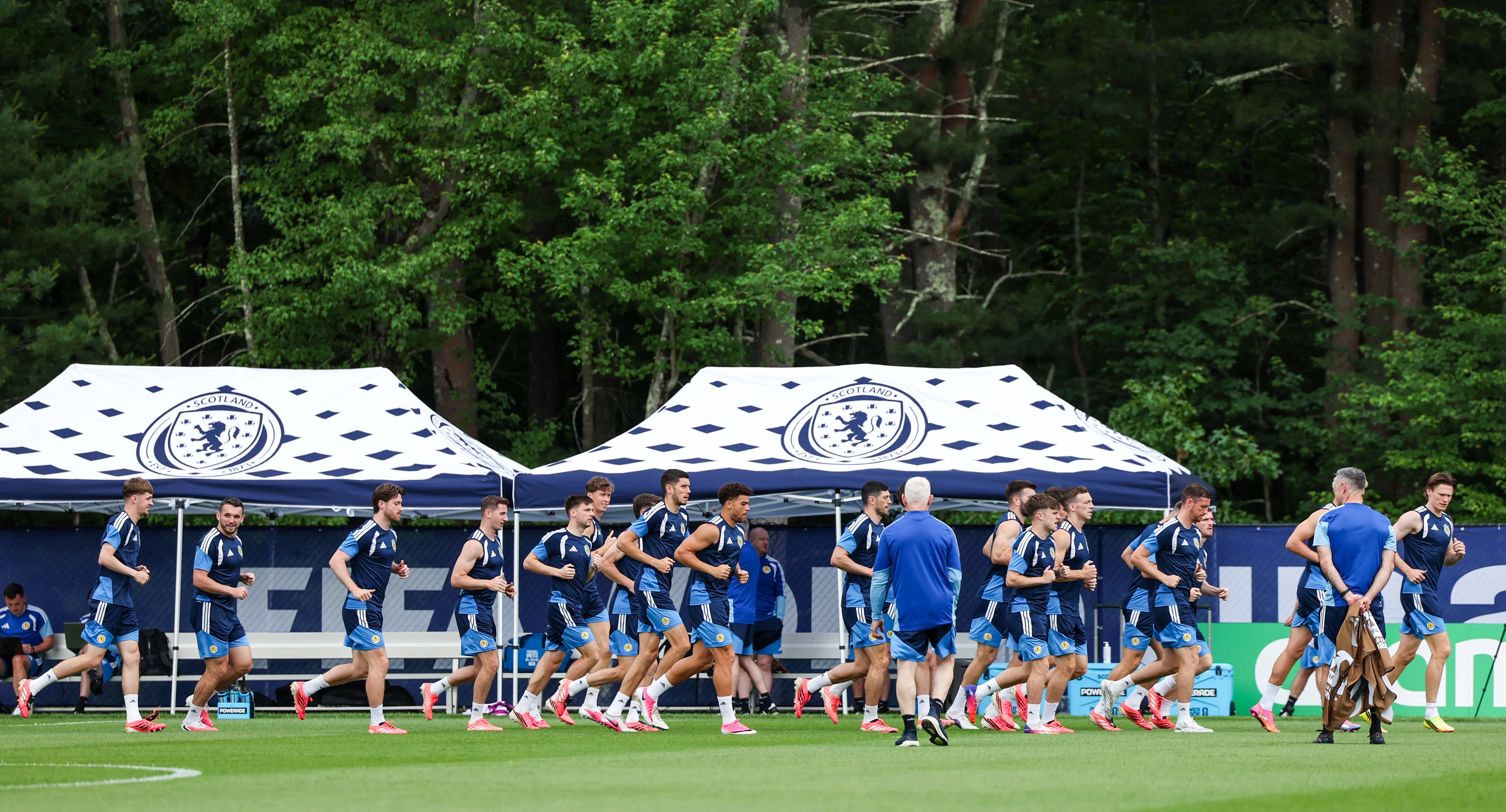 FOXBOROUGH, UNITED STATES - JUNE 18: A general view during a Scotland MD-1 training session at the Revolution Training Centre, on June 18, 2026, in Foxborough, United States. (Photo by Craig Williamson / SNS Group)