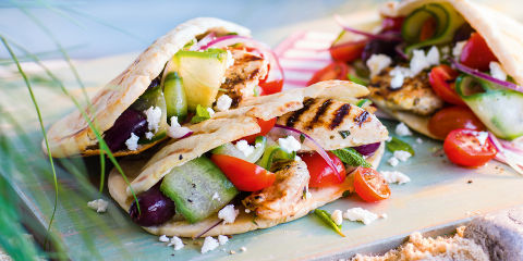 Chicken gyros salad