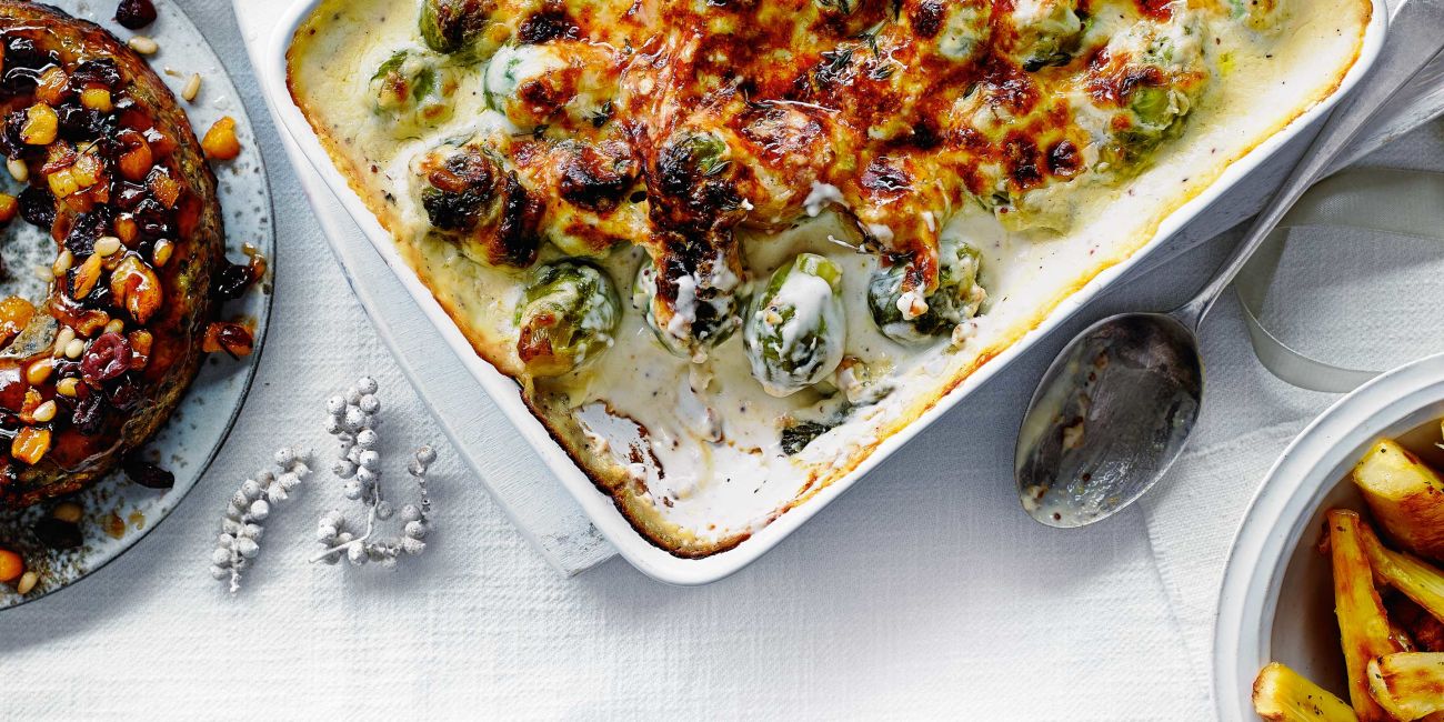 Creamy Brussels sprout bake