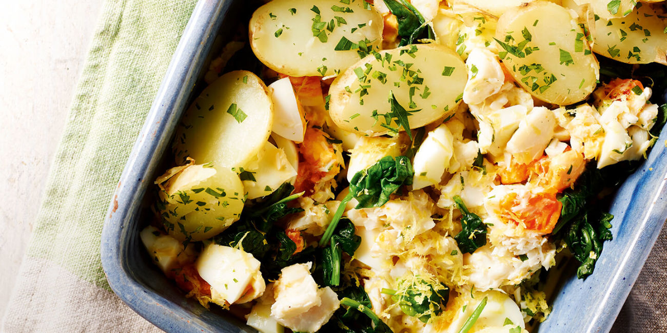 Cod and potato salad