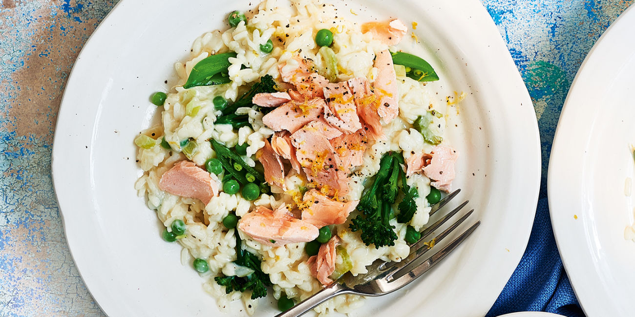 Scottish salmon risotto