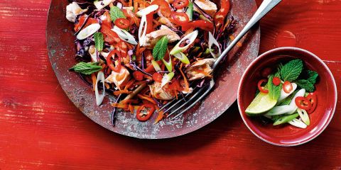 Asian style shredded chicken salad 