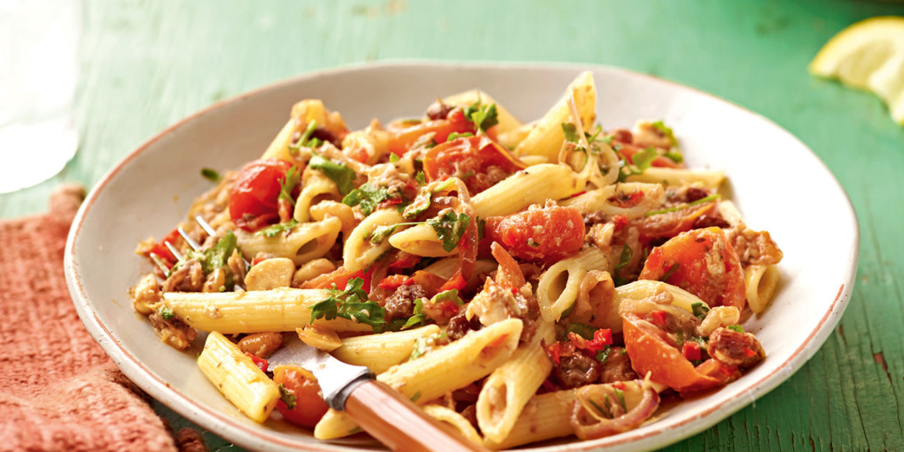 Penne with sardines