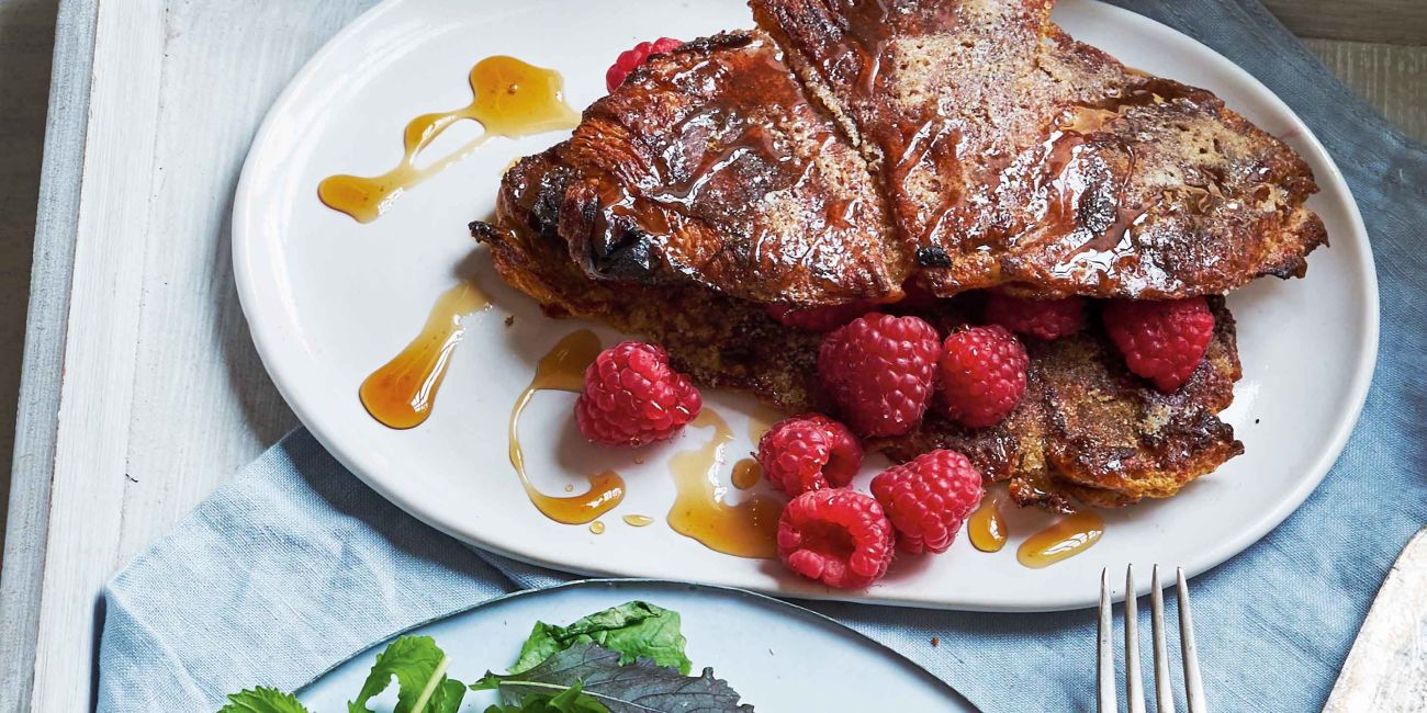 Caramelised croissant French toast