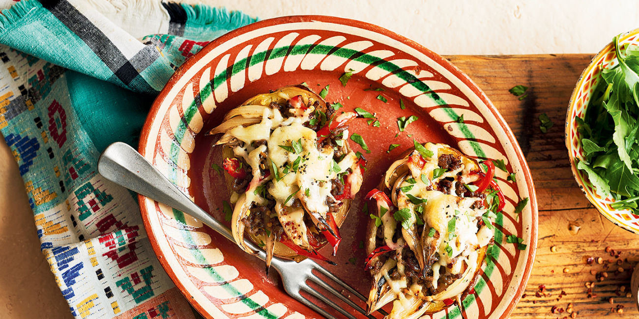 Fajita potato skins