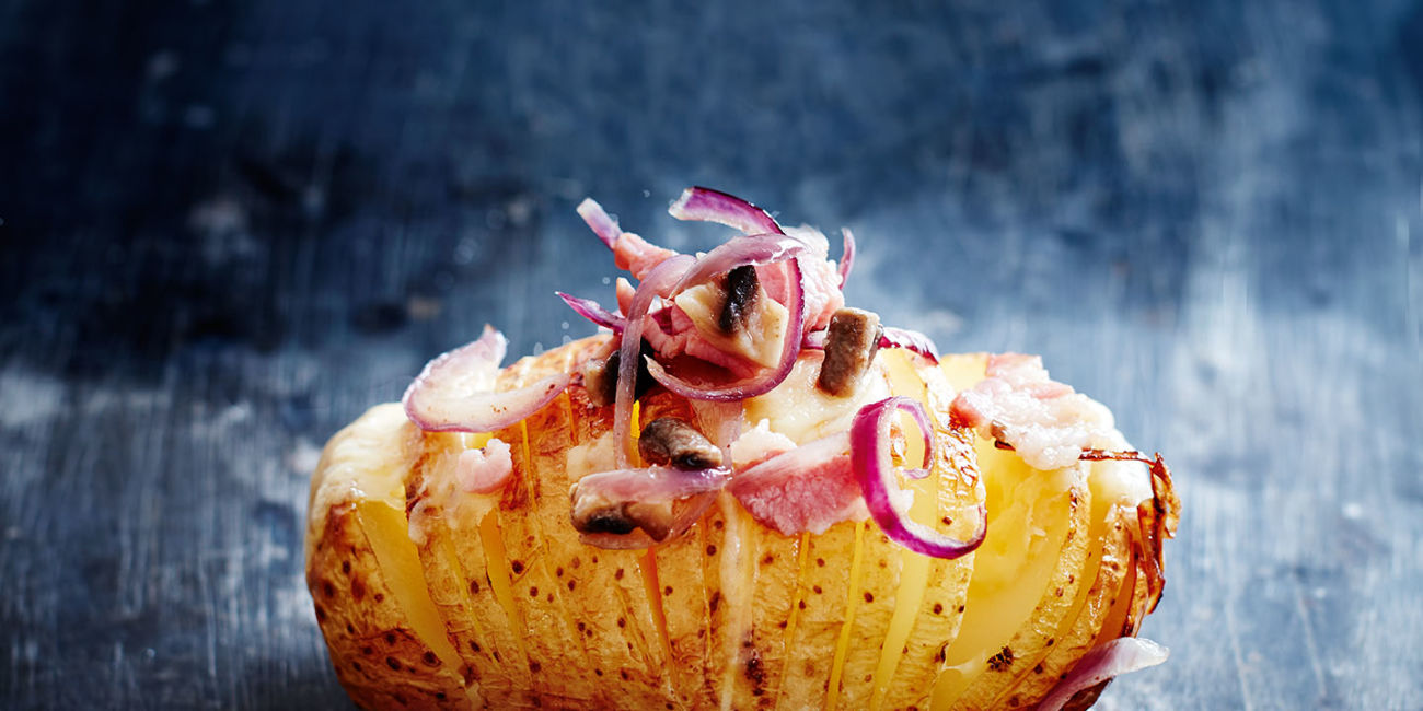 Hasselback baked potatoes