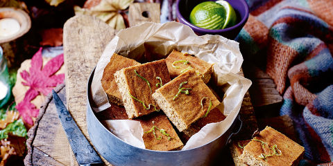Lime and ginger parkin
