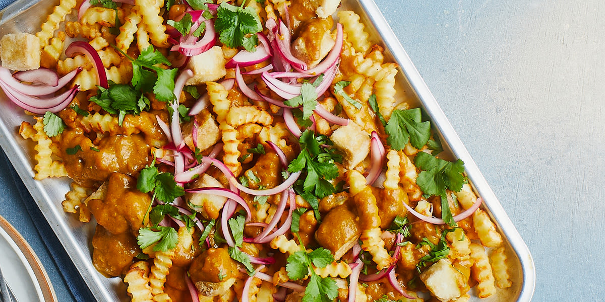 Loaded katsu curry fries