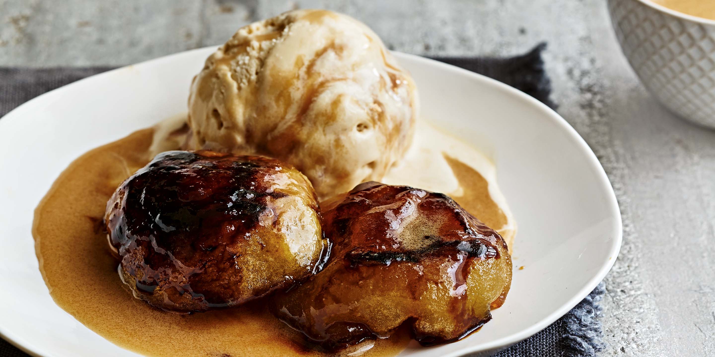 Cider-poached apple brûlée