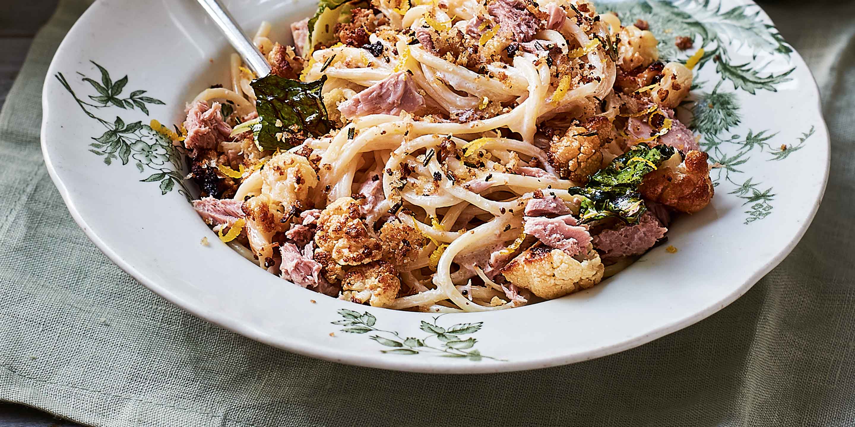 Roasted cauliflower and tuna spaghetti — Co-op