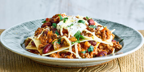 Chilli con carne lasagne