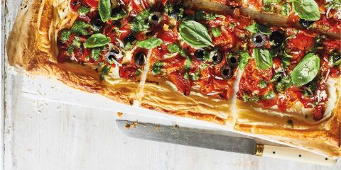 Tomato and olive tart