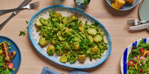 Avocado salsa potato salad