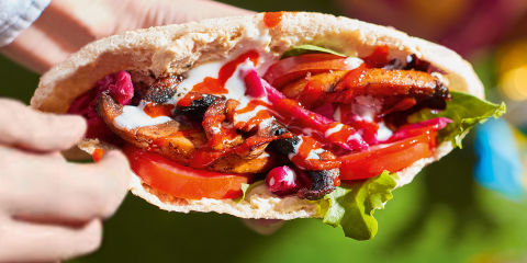 Mushroom 'doner' kebab