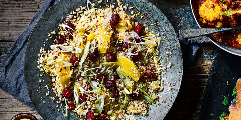 Orange and cranberry cous cous