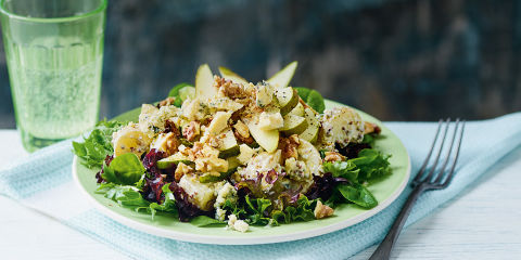 Pear and stilton potato salad