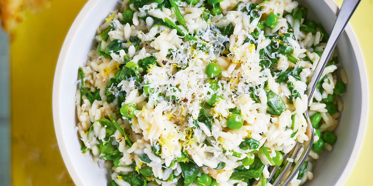 Lemon and pea risotto