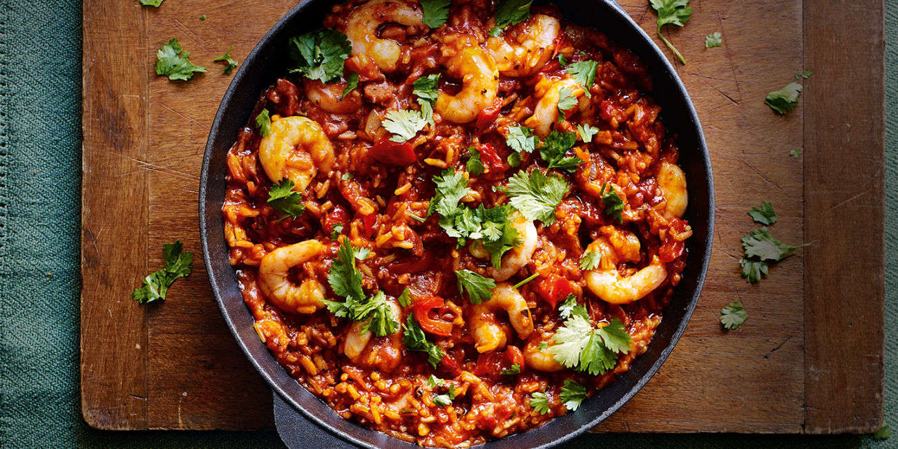 Prawn jambalaya