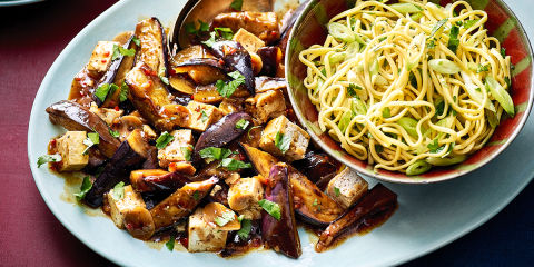 Tofu & aubergine stir-fry