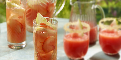 Pineapple & strawberry picnic punch