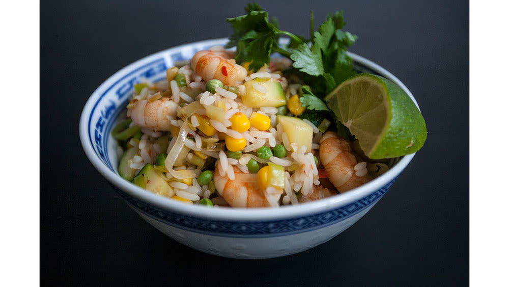 Sriracha prawn stirfry