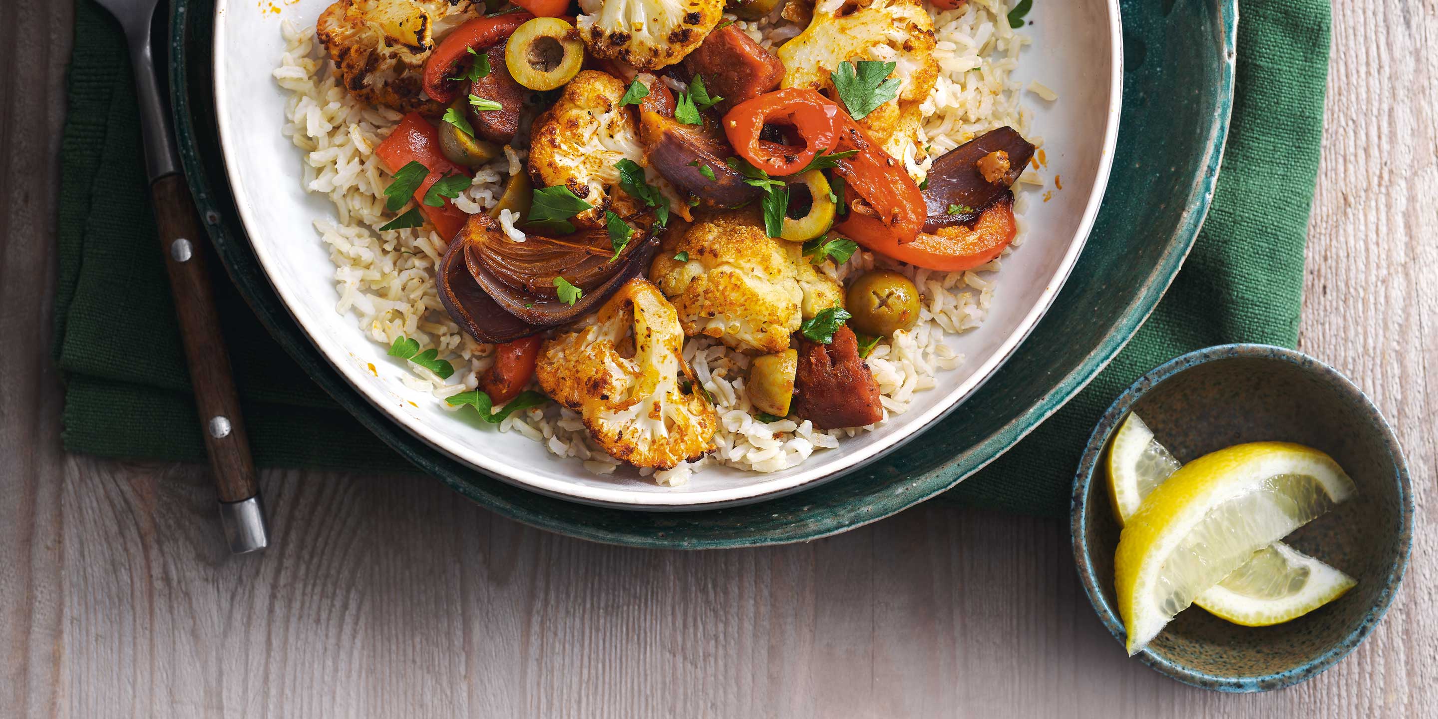 Spanish style cauliflower rice