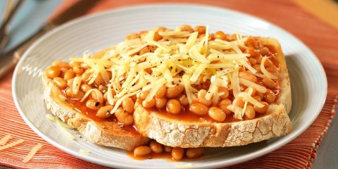 Beans and cheese on toast