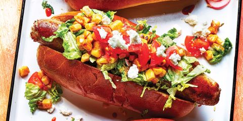 Mexican corn hot dog toppings