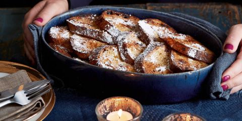 Overnight Christmassy sourdough French toast