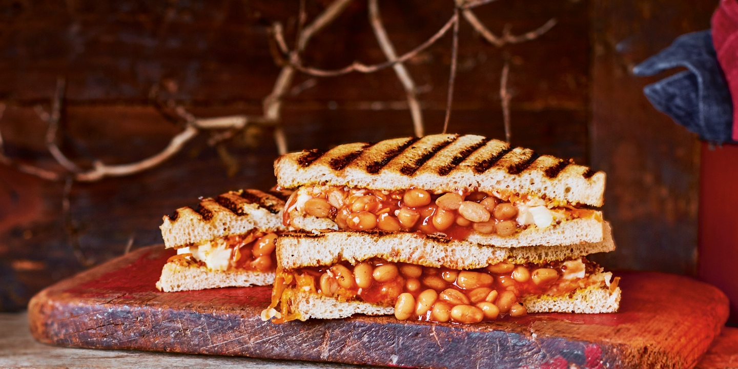 Three cheese and bean toasties Recipes Coop