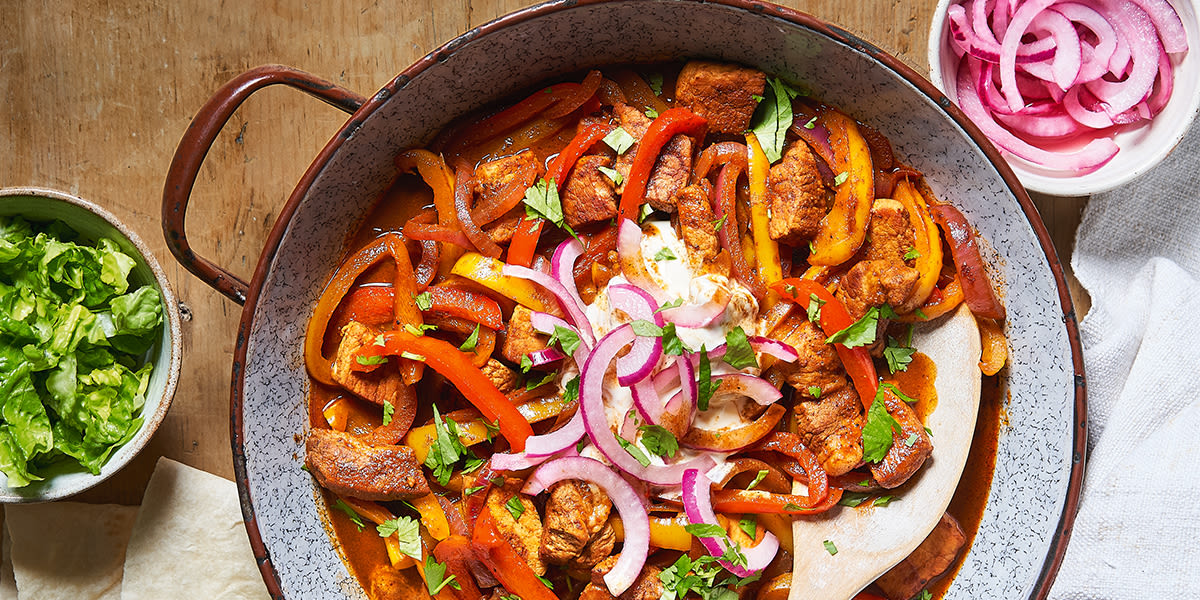 Taco-spiced pork & pepper one-pot 