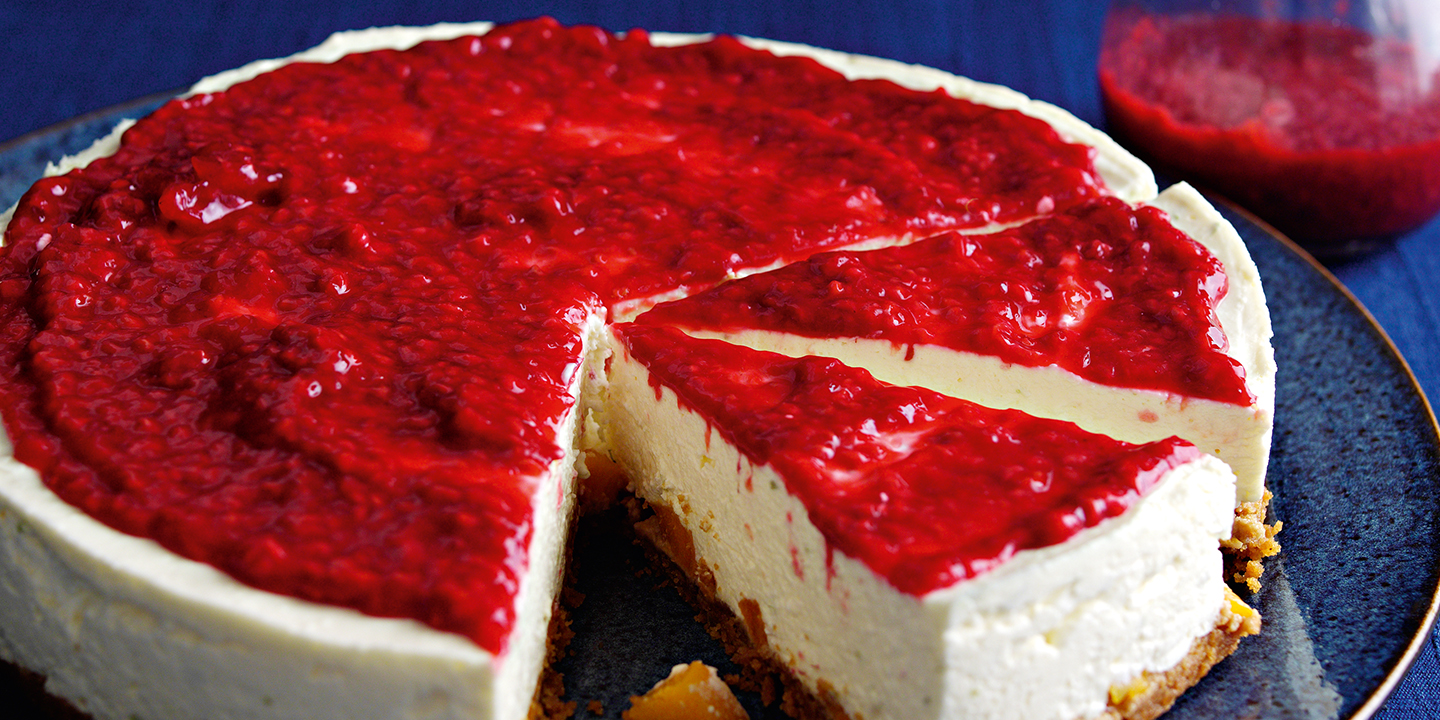 Peach and raspberry cheesecake — Co-op