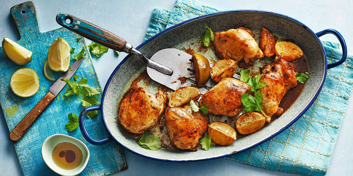 Chicken thighs with roasted lime