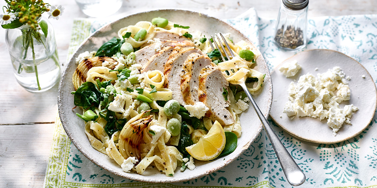 image of Chicken & Broad Bean Summer Pasta recipe by Co-op
