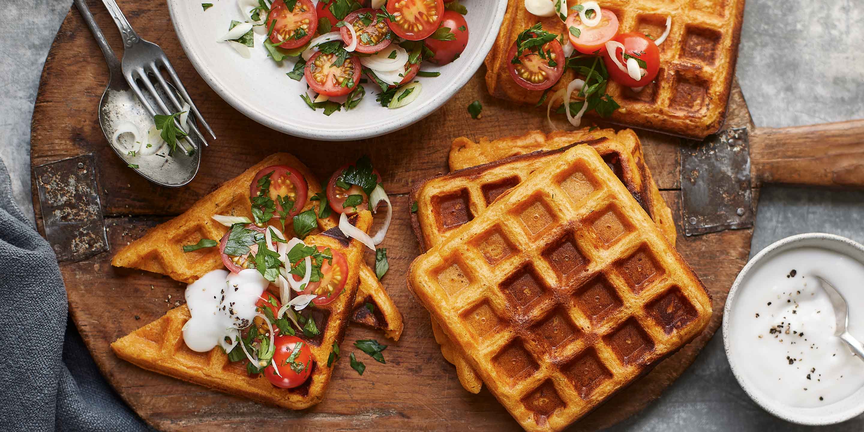 Savoury vegan waffles — Co-op