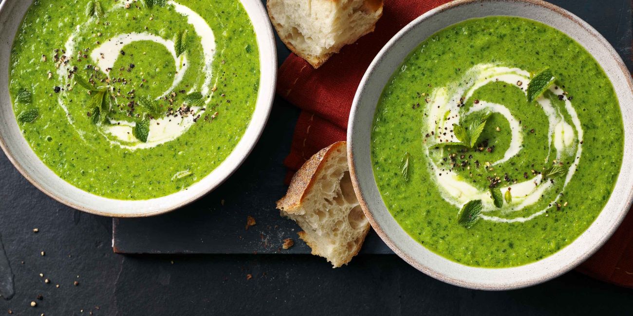 Lettuce & mint soup