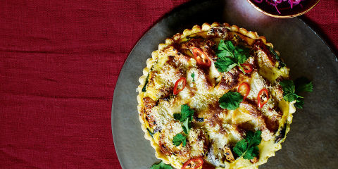 Sweet potato and chilli tart