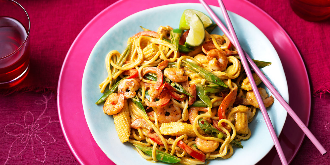 Thai prawn stir fry